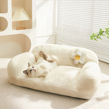 Stylish Plush Warm Cat Sofa Bed Leisure Design