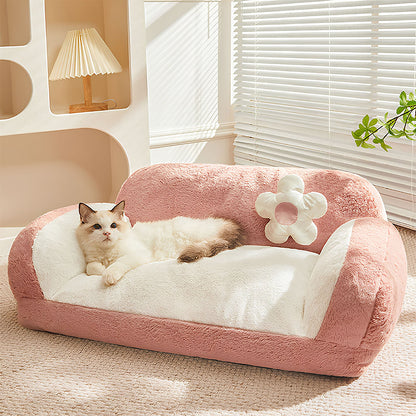 Stylish Plush Warm Cat Sofa Bed Leisure Design