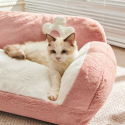 Stylish Plush Warm Cat Sofa Bed Leisure Design