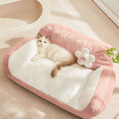 Stylish Plush Warm Cat Sofa Bed Leisure Design