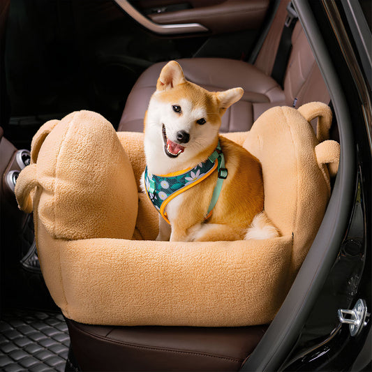 Travel Protector Comfortable Thick Faux Lambswool Dog Car Seat Bed