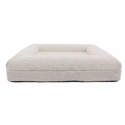 Large Plush Bouclé Memory Foam Dog Bed - Premium Comfort for Pets