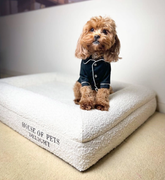 Large Plush Bouclé Memory Foam Dog Bed - Premium Comfort for Pets