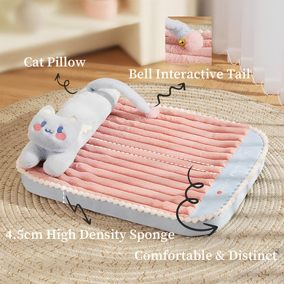 Warm Interactive Cat Nest Comfy Bed for Feline Fun