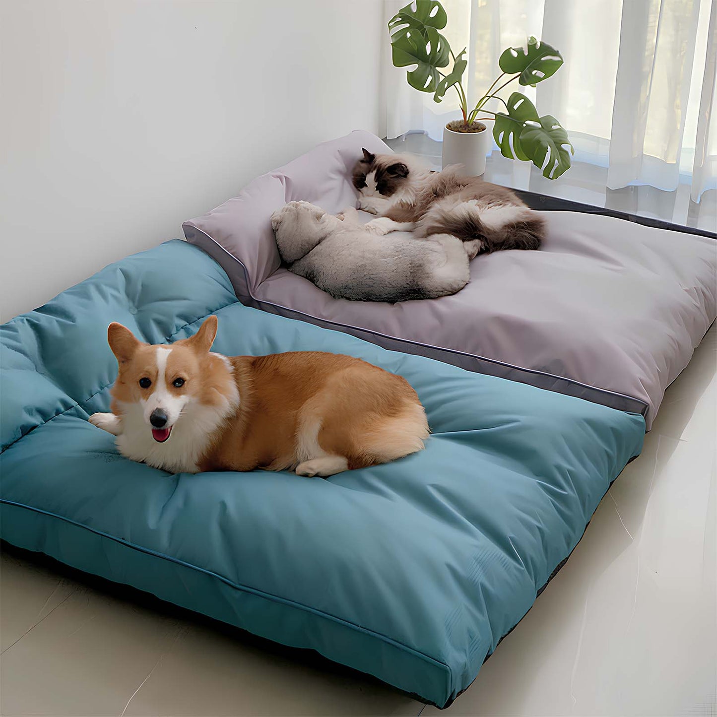 Waterproof Removable High Backrest Large Dog Bed