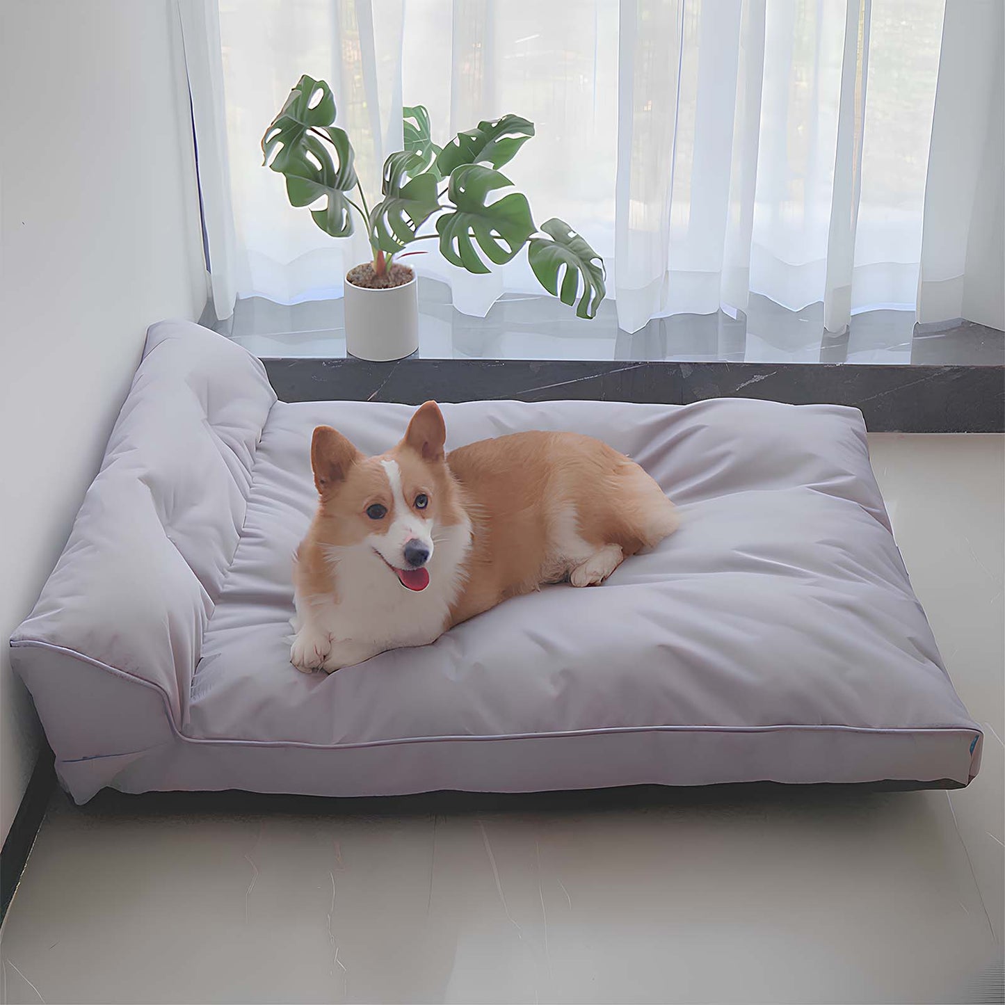 Waterproof Removable High Backrest Large Dog Bed