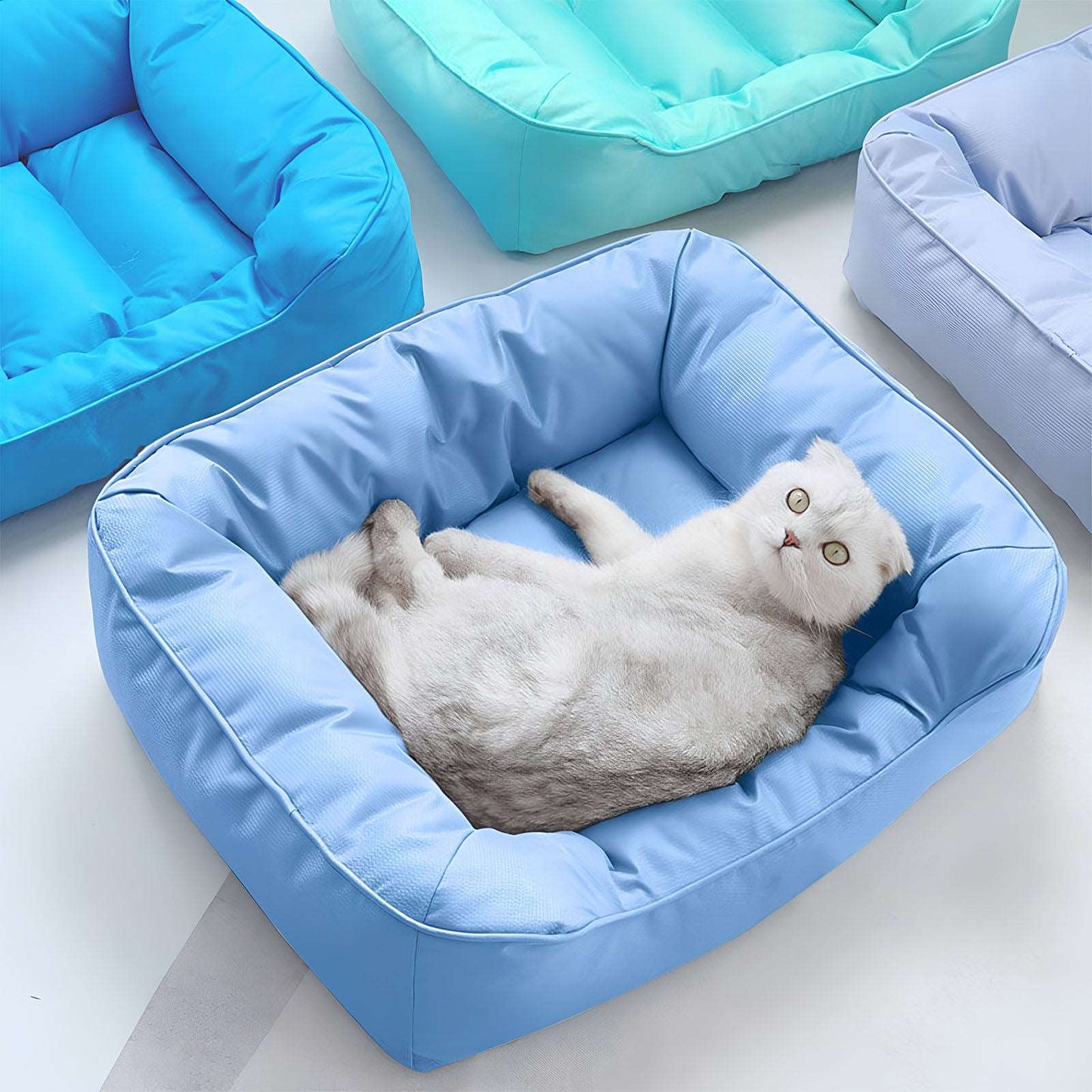 Waterproof Square Medium Cooling Dog & Cat Bed