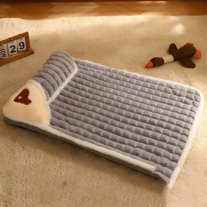 Winter Thickened Pet Nest Dog & Cat Mat Luxury Plaid Bed