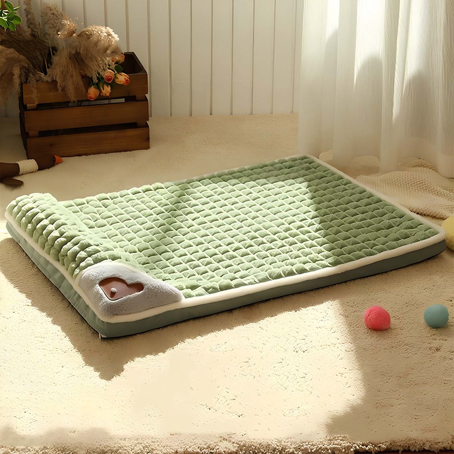 Winter Thickened Pet Nest Dog & Cat Mat Luxury Plaid Bed