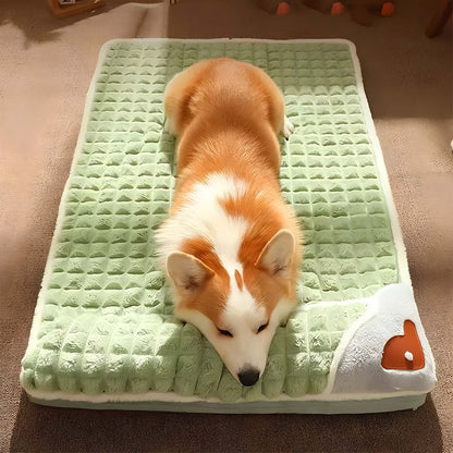 Winter Thickened Pet Nest Dog & Cat Mat Luxury Plaid Bed