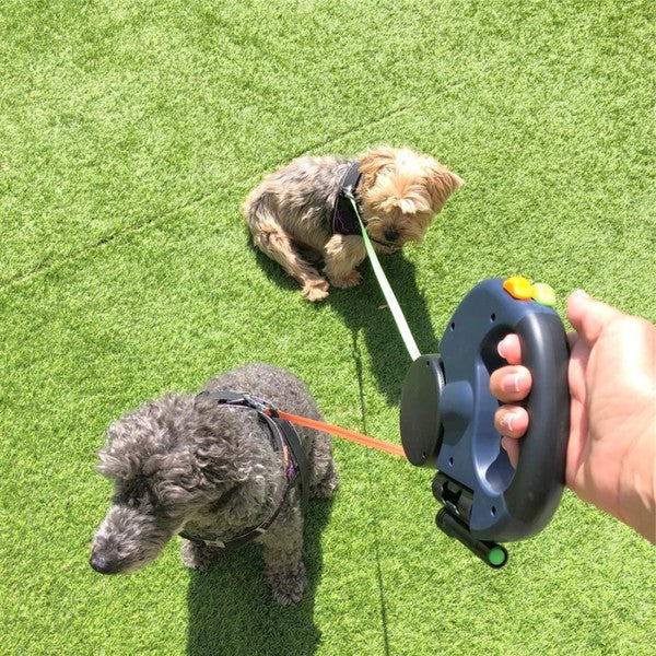 2 Dogs Retractable Leash