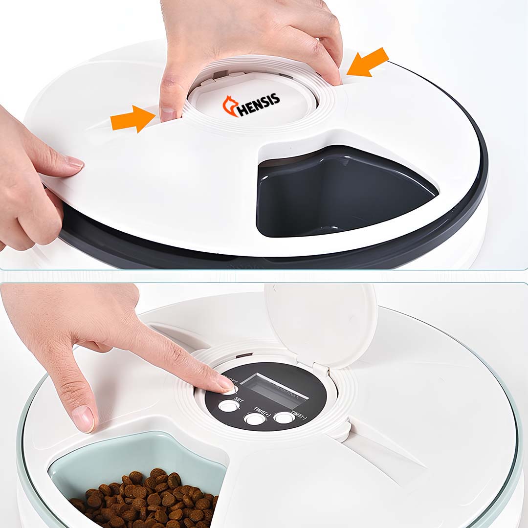 HENSIS Automatic Timer Dog Food Feeder for Kittens & Puppies