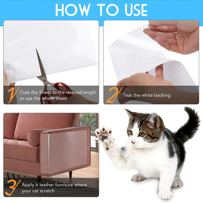 8PC Cat Scratch Furniture Protector Guards Anti-Scratch Couch Protector Pads