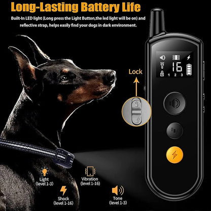 Rechargeable Waterproof Dog Training Collar with Remote Control